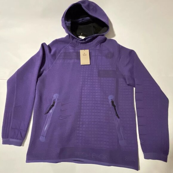 NWT Nike Tech Pack Sportswear Therma-Fit ADV Men's SZ M Hoodie Purple DM… - Picture 2 of 16